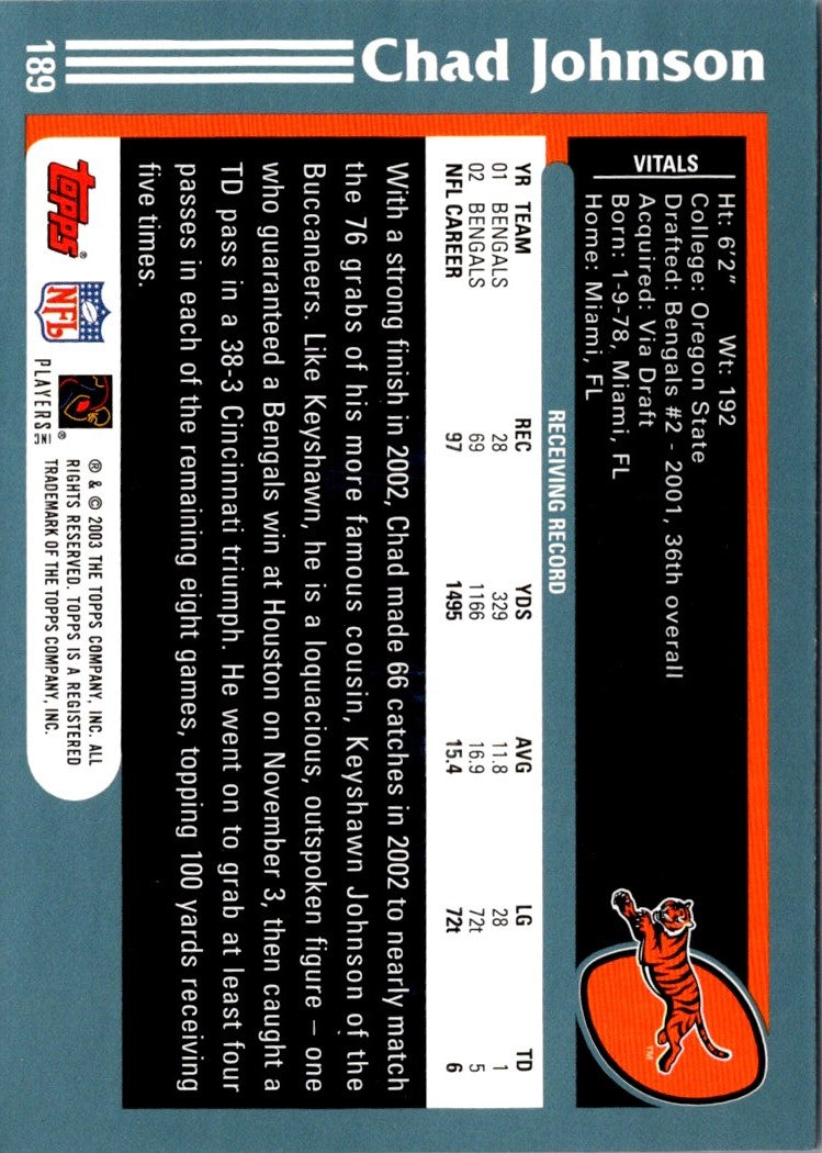 2003 Topps Chad Johnson
