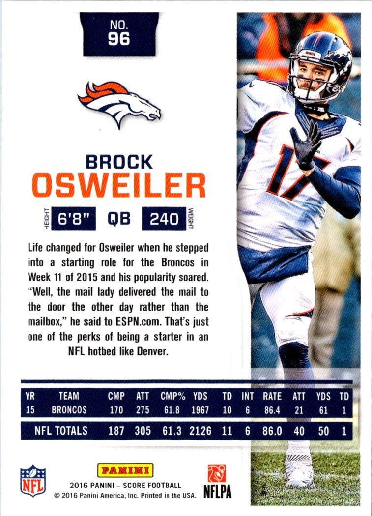 2016 Score Brock Osweiler