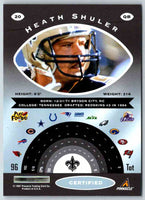 1997 Pinnacle Certified NFL Heath Shuler #20