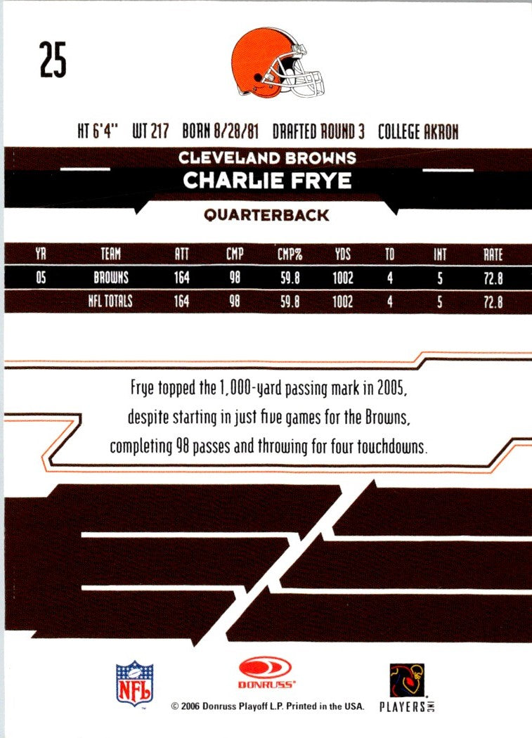 2006 Leaf Rookies & Stars Charlie Frye