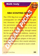 1992 Front Row Dream Picks Malik Sealy