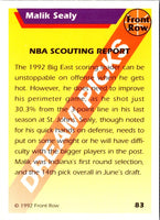 1992 Front Row Dream Picks Malik Sealy #83