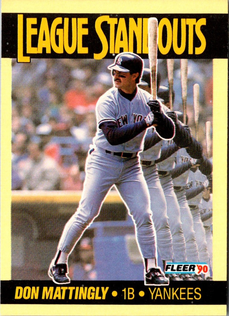 1990 Fleer League Standouts Don Mattingly