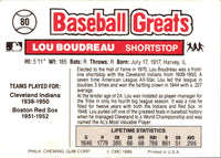1989 Swell Baseball Greats Lou Boudreau #80