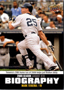2010 Upper Deck Season Biography Mark Teixeira