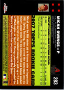 2007 Topps Chrome Micah Owings