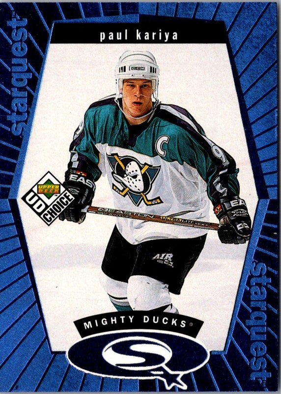 1998 UD Choice StarQuest Green Paul Kariya #SQ25