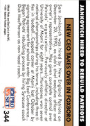 1991 Pro Set NFL Newsreel NEWS