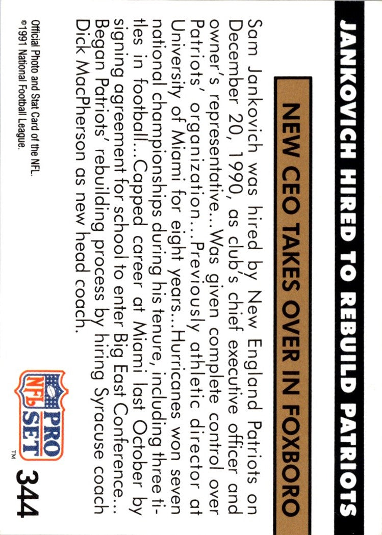 1991 Pro Set NFL Newsreel NEWS