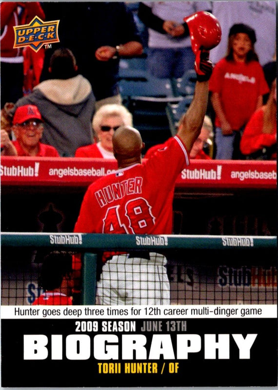 2010 Upper Deck Season Biography Torii Hunter #SB-83