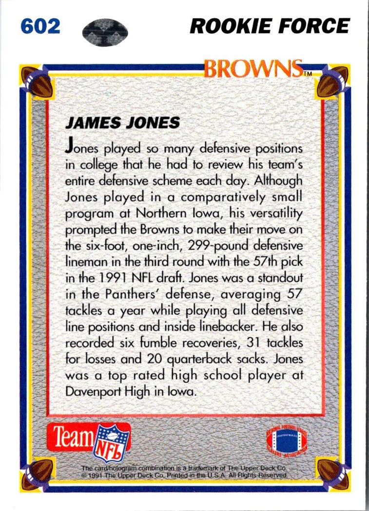 1991 Upper Deck James Jones