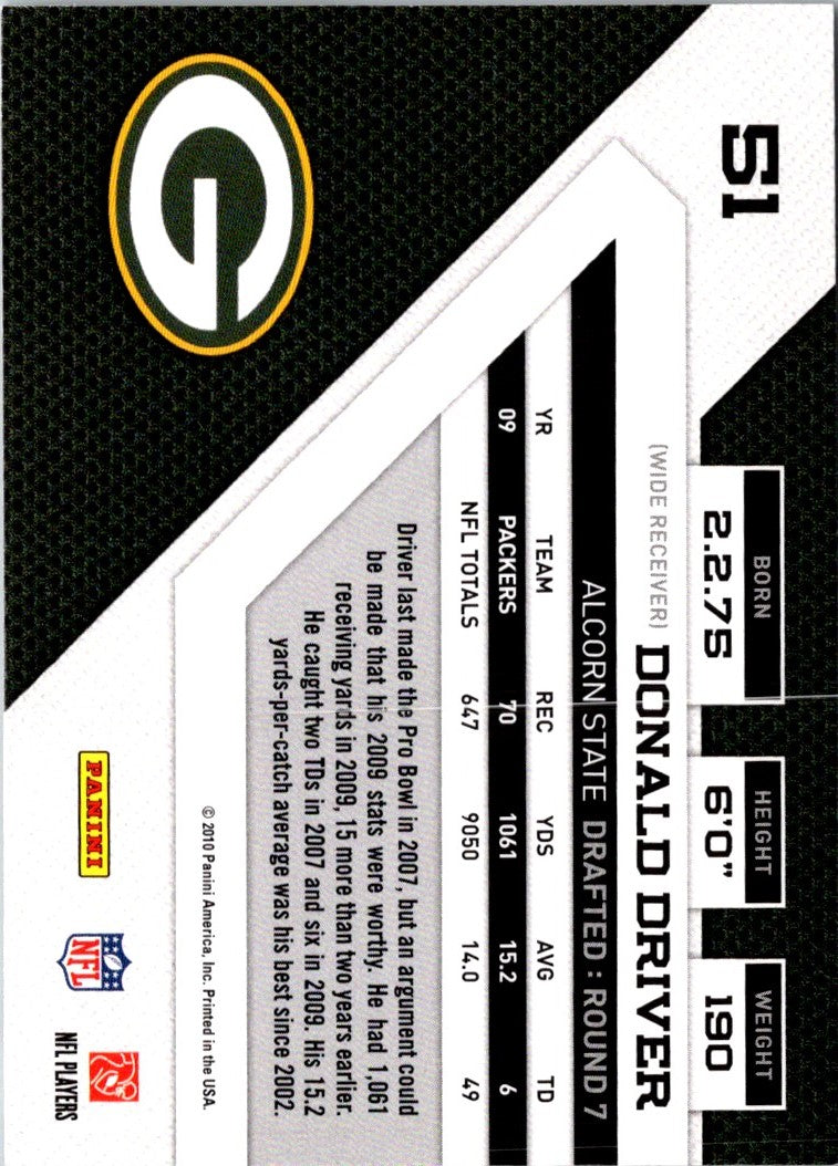 2010 Panini Threads Donald Driver