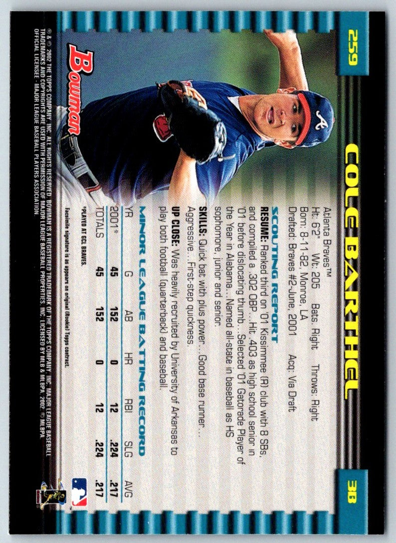 2002 Bowman Cole Barthel