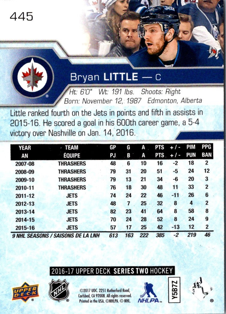 2017 Upper Deck Bryan Little