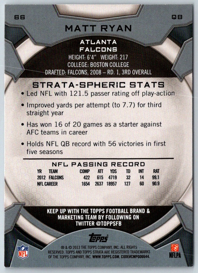 2013 Topps Strata Matt Ryan