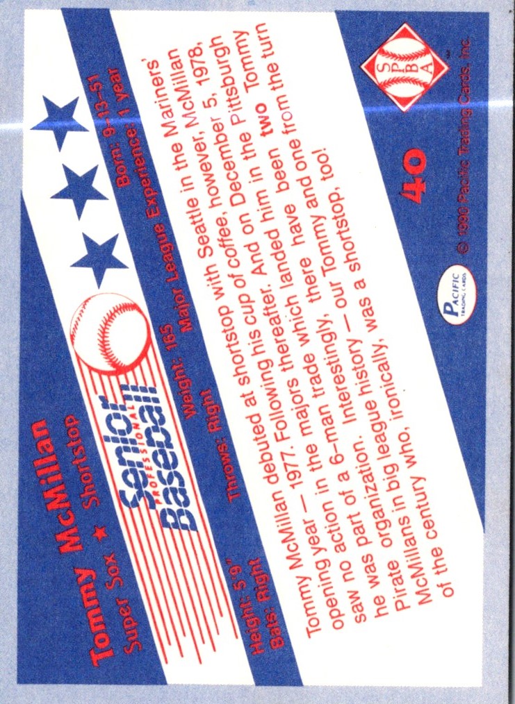 1990 Pacific Senior League Tommy McMillan