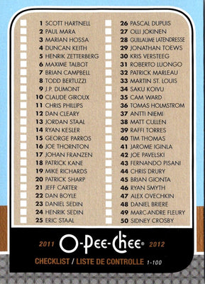 2011 O-Pee-Chee Checklist #496