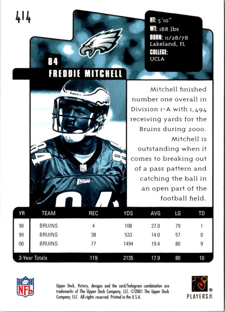 2001 Upper Deck Victory Freddie Mitchell