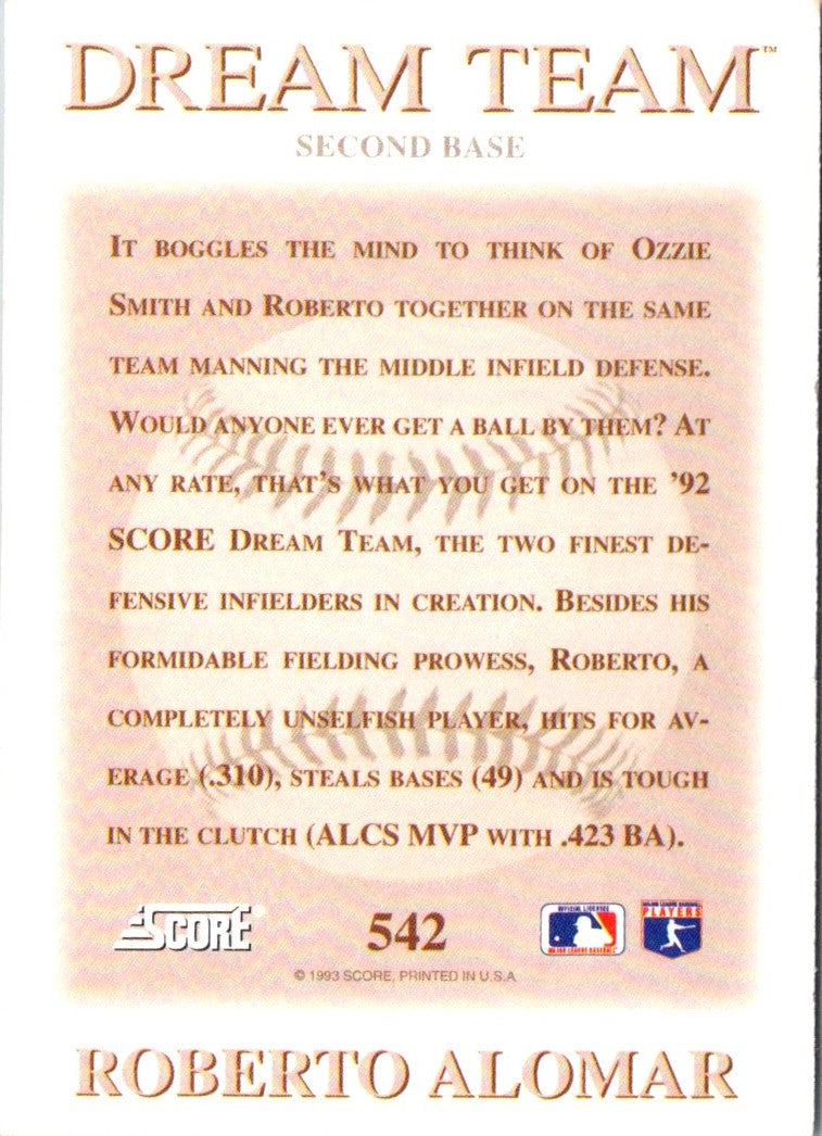 1993 Score Roberto Alomar
