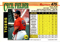 1993 Bowman Cecil Fielder #475