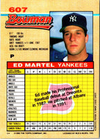 1992 Bowman Ed Martel #607 Rookie