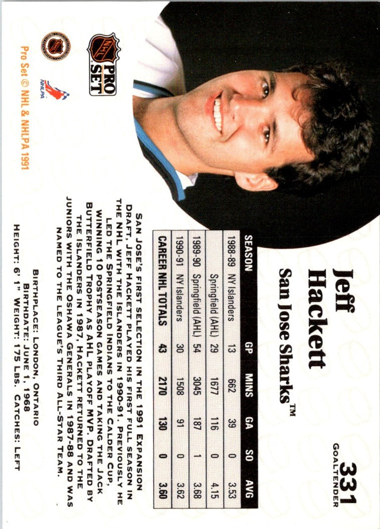 1991 Pro Set Jeff Hackett