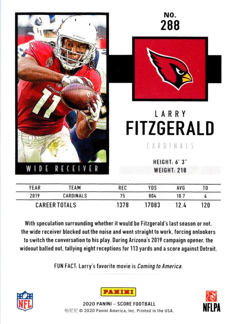 2020 Score Larry Fitzgerald