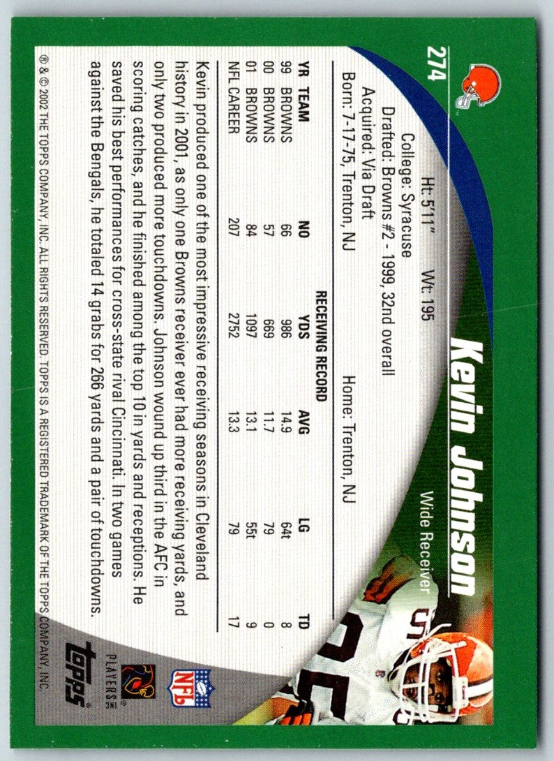 2002 Topps Kevin Johnson