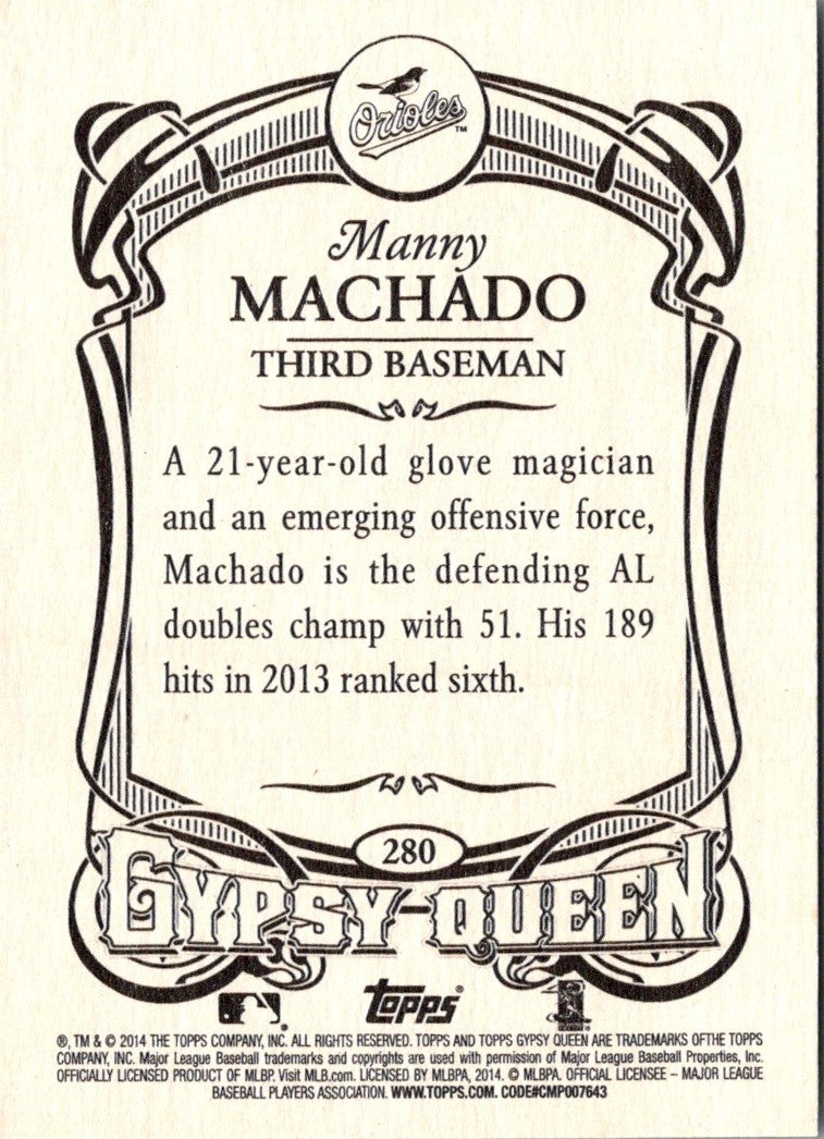 2014 Topps Gypsy Queen Manny Machado