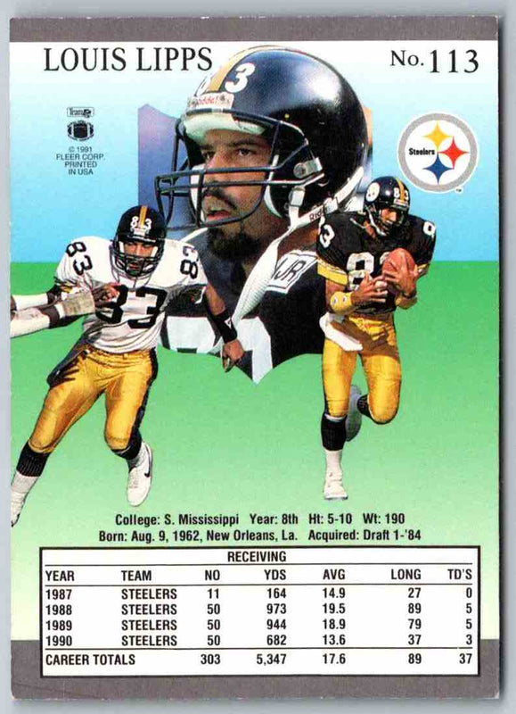 1991 Fleer Ultra Louis Lipps #113