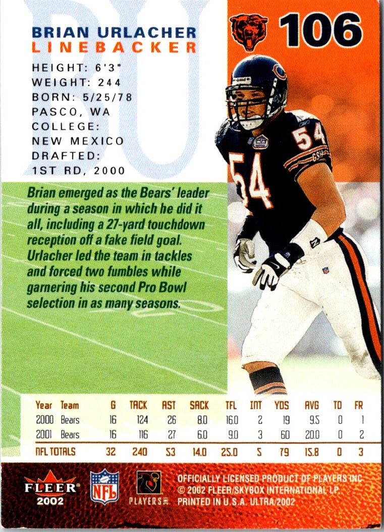 2002 Ultra Brian Urlacher