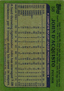1982 Topps John D'Acquisto