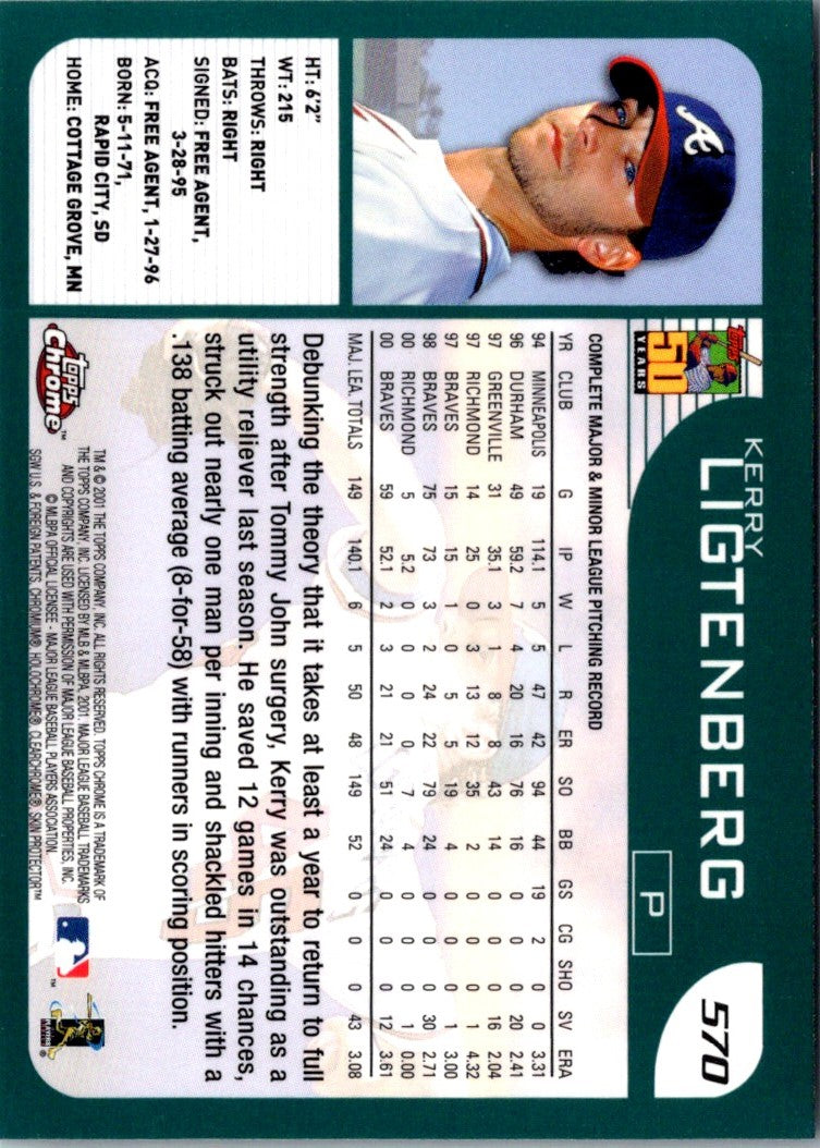 2001 Topps Chrome Kerry Ligtenberg