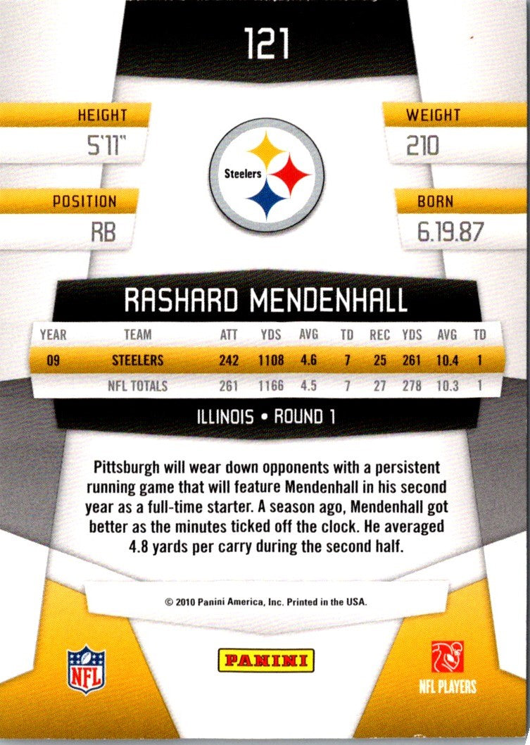 2010 Panini Certified Rashard Mendenhall