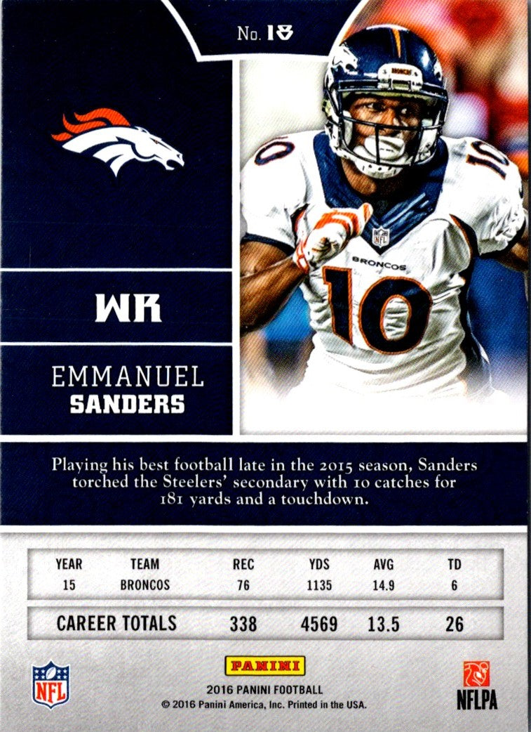 2016 Panini Infinity Myriad Marks Emmanuel Sanders