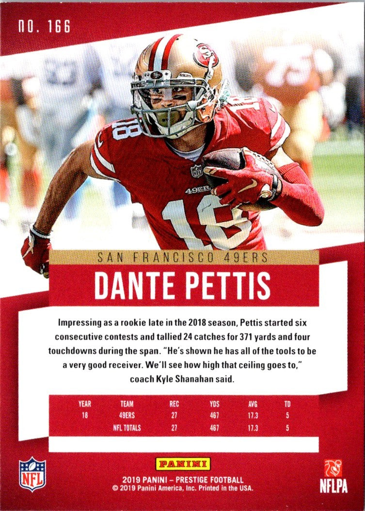 2019 Panini Prestige Dante Pettis