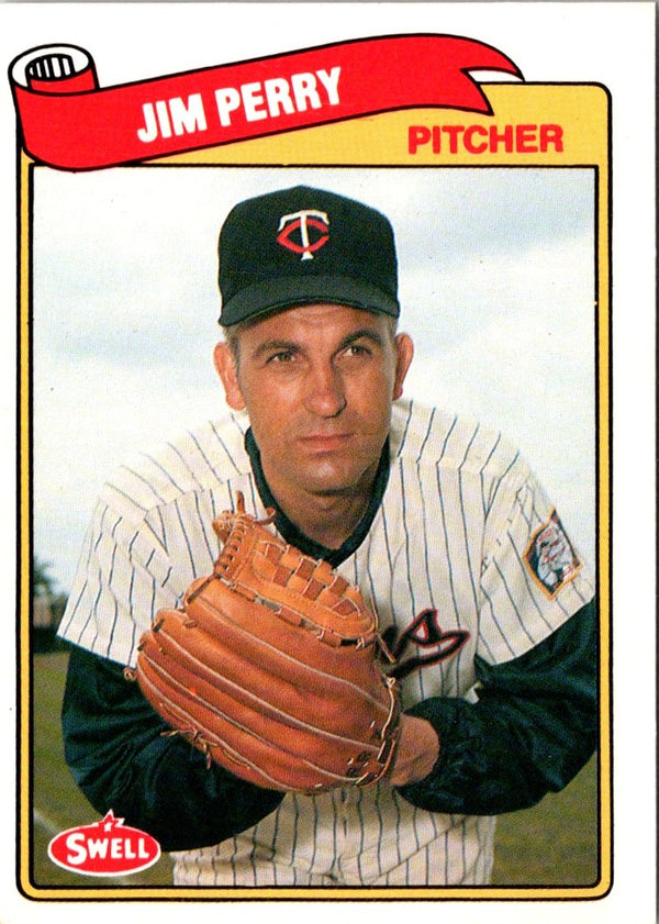 1989 Swell Baseball Greats Jim Perry #37