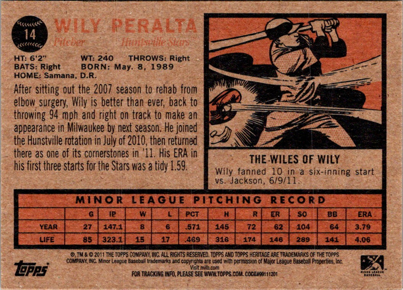 2011 Topps Heritage Minor League Wily Peralta