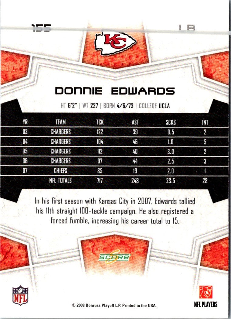 2008 Score Donnie Edwards