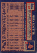 1984 Topps Jerry Royster