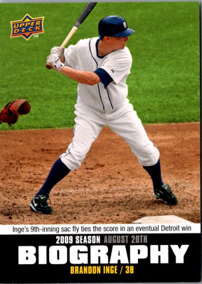 2010 Upper Deck Season Biography Brandon Inge #SB-154