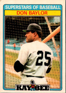 1987 Topps Kay-Bee Superstars of Baseball Don Baylor