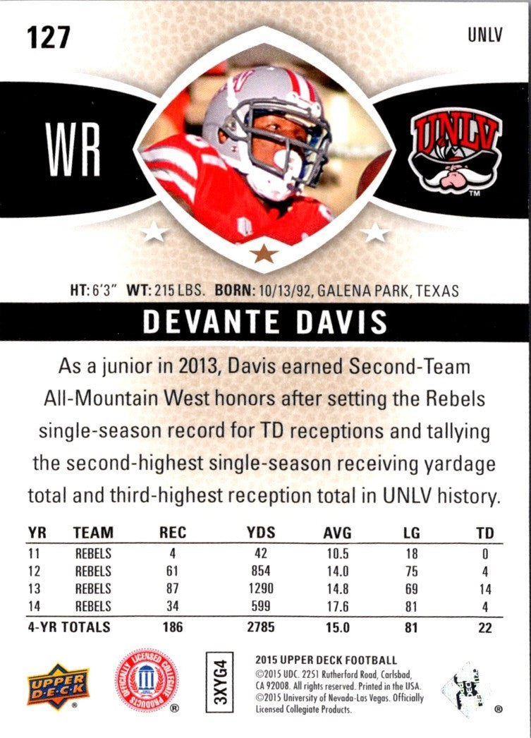 2015 Upper Deck Devante Davis