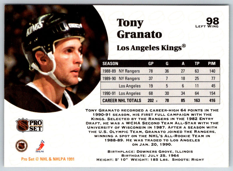 1991 Pro Set Tony Granato