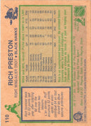 1983 O-Pee-Chee Rich Preston