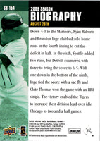 2010 Upper Deck Season Biography Brandon Inge #SB-154