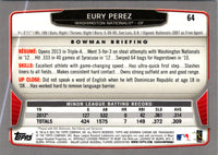 2013 Bowman Chrome Eury Perez #64 Rookie