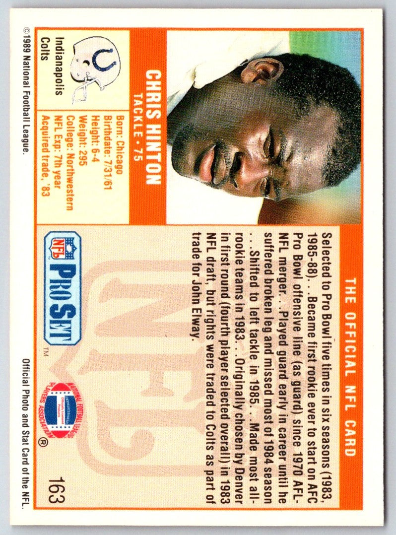 1989 Pro Set Chris Hinton
