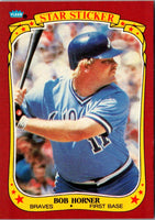 1986 Fleer Star Stickers Bob Horner #60