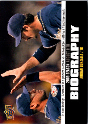 2010 Upper Deck Season Biography Adrian Gonzalez #SB-146
